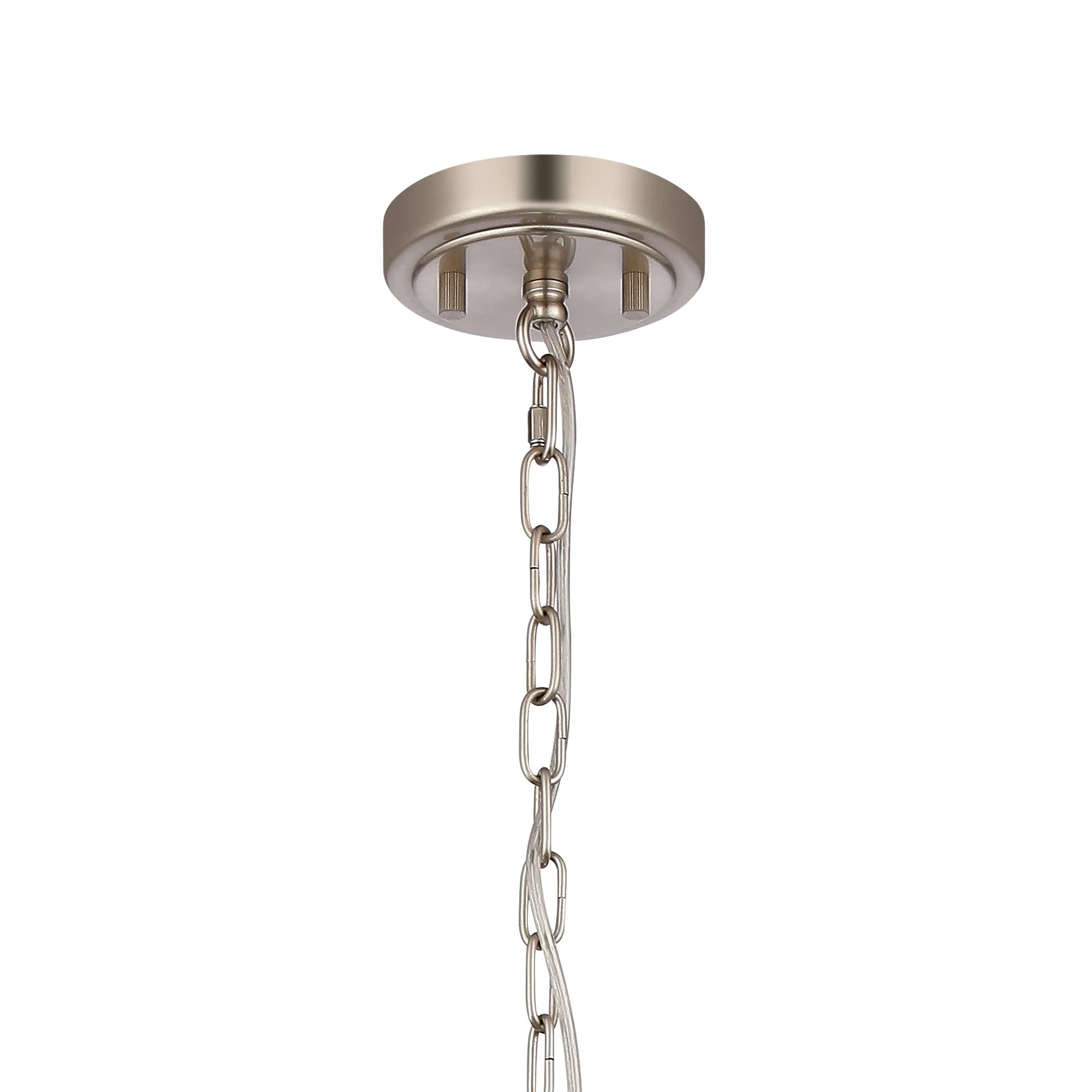Belait Fluted Ribbed Glass Pendant, 1 x E27, Metal/Clear Glass