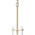 Belait Fluted Ribbed Glass Pendant, 1 x E27, Metal/Clear Glass