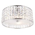 Endon - Belfont 3 Light Flush Bathroom Ceiling Light in Chrome and Crystal, 3x G9 (Endon 61252) - Luminosity Designs Ltd