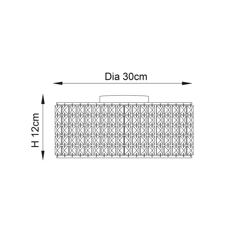 Endon - Belfont 3 Light Flush Bathroom Ceiling Light in Chrome and Crystal, 3x G9 (Endon 61252) - Luminosity Designs Ltd