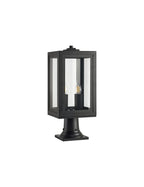 Luminosity Designs Ltd - Belial Rectangular Post Lamp Small, 2 x E14, IP54, Satin Black And Gold Inner Frame Inserts Included (Copy) - Luminosity Designs Ltd