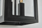 Luminosity Designs Ltd - Belial Rectangular Wall Lamp Small, 2 x E14, IP54, Satin Black And Gold Inner Frame Inserts Included - Luminosity Designs Ltd