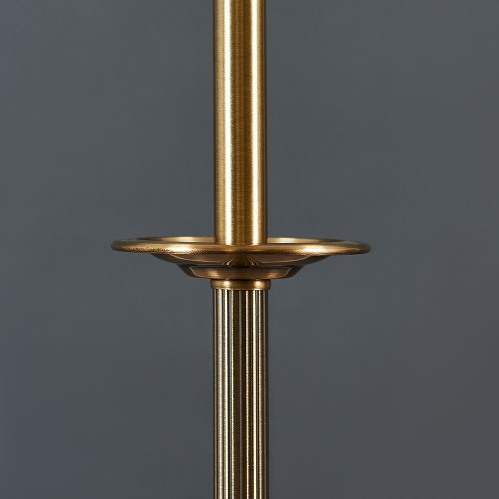 lse - Belmont Sconce Antique Brass Floor Lamp, 1x E27 - Luminosity Designs Ltd