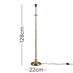 lse - Belmont Sconce Antique Brass Floor Lamp, 1x E27 - Luminosity Designs Ltd