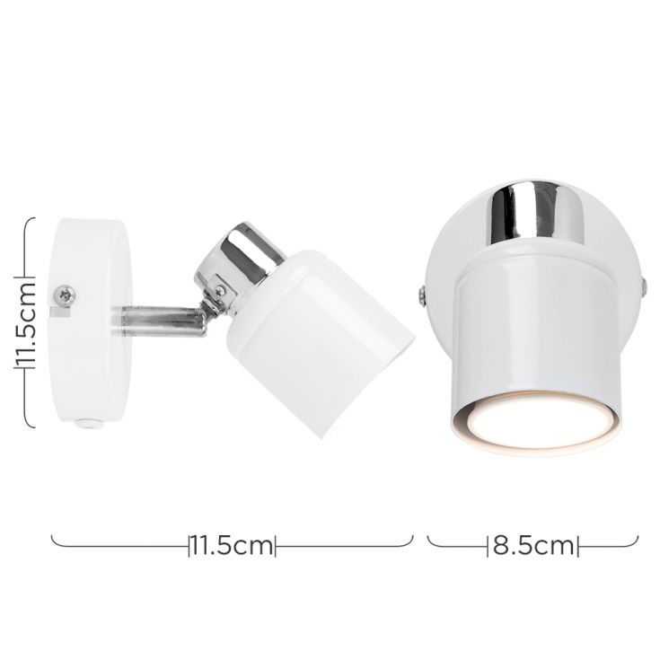 lse - Benton Plug in Single Wall Light with Flex and Inline Switch - Luminosity Designs Ltd