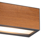 Beret Modern Up / Down Directional Wood and Metal Outdoor Horizontal Wall Light - Luminosity Designs Ltd