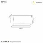 Beret Modern Up / Down Directional Wood and Metal Outdoor Horizontal Wall Light - Luminosity Designs Ltd