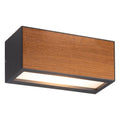 Beret Modern Up / Down Directional Wood and Metal Outdoor Horizontal Wall Light - Luminosity Designs Ltd