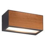 Beret Modern Up / Down Directional Wood and Metal Outdoor Horizontal Wall Light - Luminosity Designs Ltd