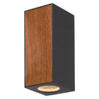 Beret Modern Up / Down Directional Wood and Metal Outdoor Vertical Wall Light - Luminosity Designs Ltd