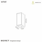 Beret Modern Up / Down Directional Wood and Metal Outdoor Vertical Wall Light - Luminosity Designs Ltd