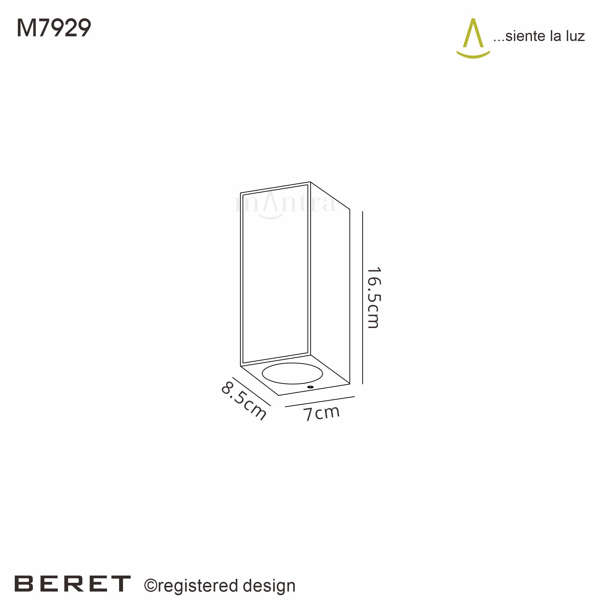 Beret Modern Up / Down Directional Wood and Metal Outdoor Vertical Wall Light - Luminosity Designs Ltd