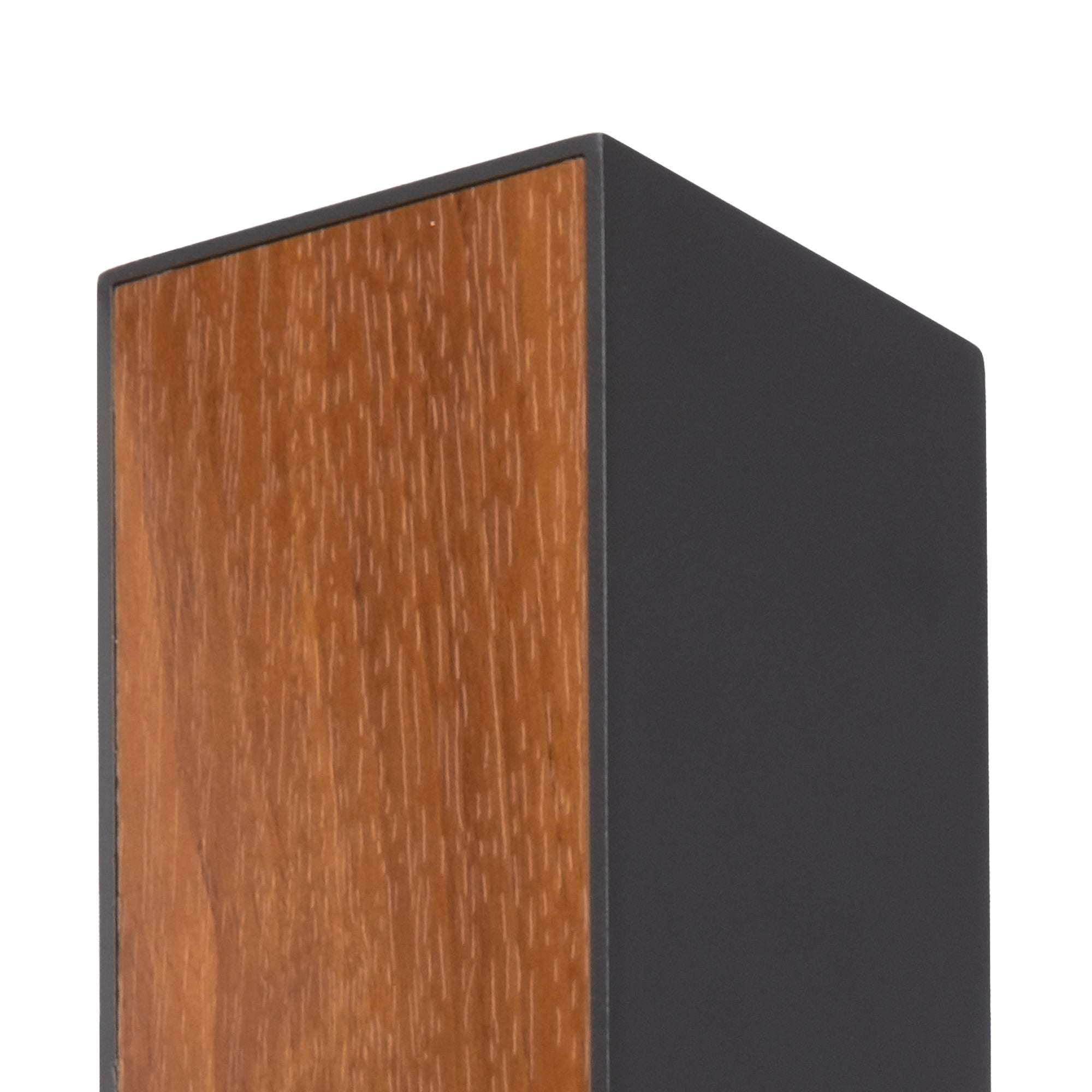 Beret Modern Up / Down Directional Wood and Metal Outdoor Vertical Wall Light - Luminosity Designs Ltd