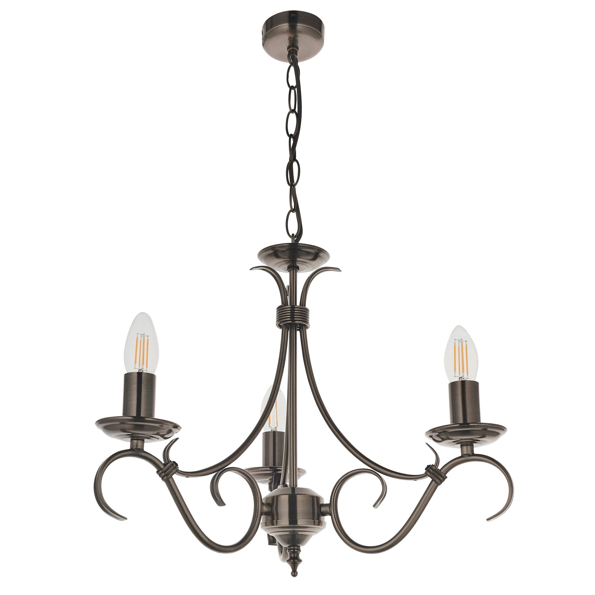 Endon - Bernice 3 Light Chandelier - Luminosity Designs Ltd