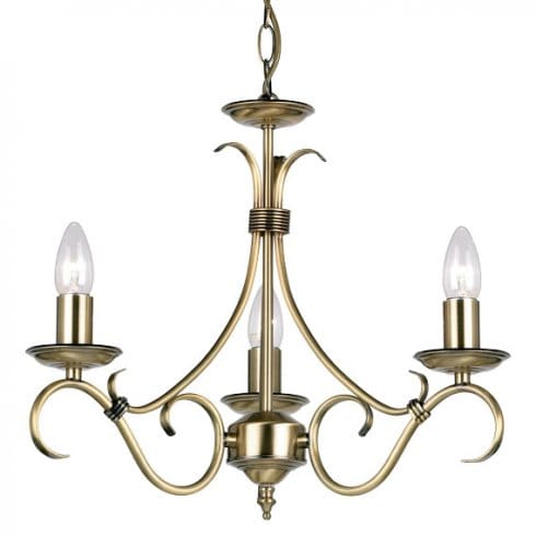 Endon - Bernice 3 Light Chandelier - Luminosity Designs Ltd