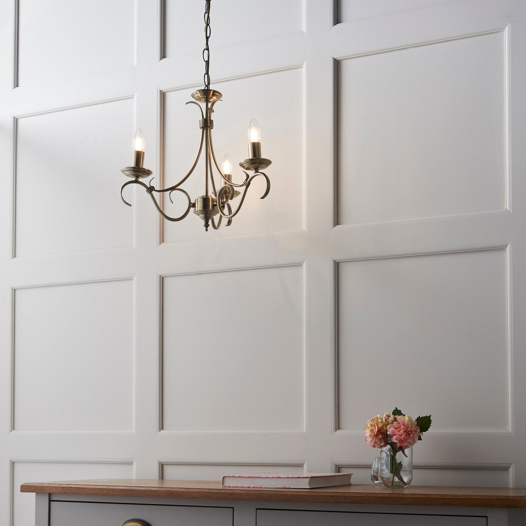 Endon - Bernice 3 Light Chandelier - Luminosity Designs Ltd