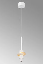 Luminosity Designs Ltd - Betty Modern Single Pendant, 7W LED, 3000K, 840lm, With Faux Alabaster Details - Luminosity Designs Ltd