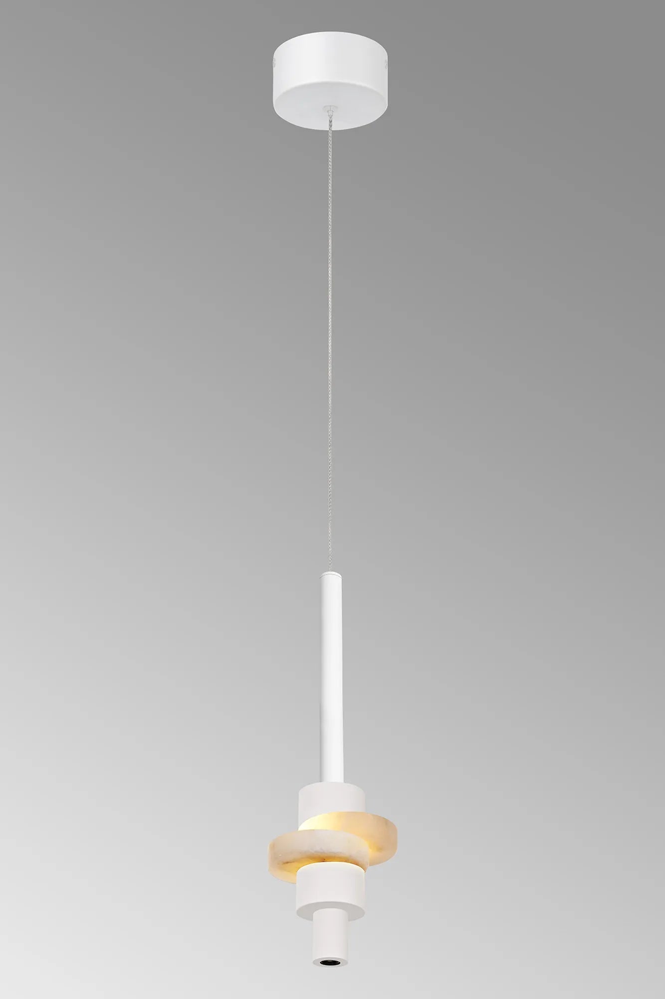 Luminosity Designs Ltd - Betty Modern Single Pendant, 7W LED, 3000K, 840lm, With Faux Alabaster Details - Luminosity Designs Ltd