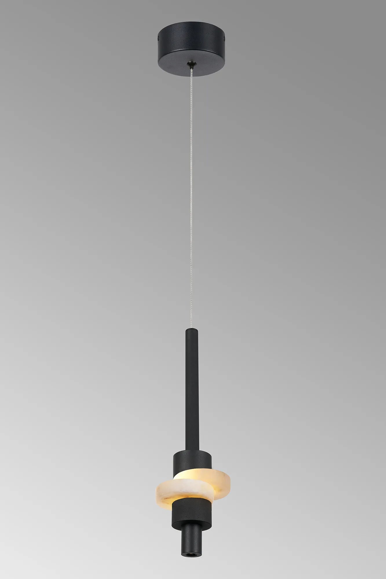 Luminosity Designs Ltd - Betty Modern Single Pendant, 7W LED, 3000K, 840lm, With Faux Alabaster Details - Luminosity Designs Ltd