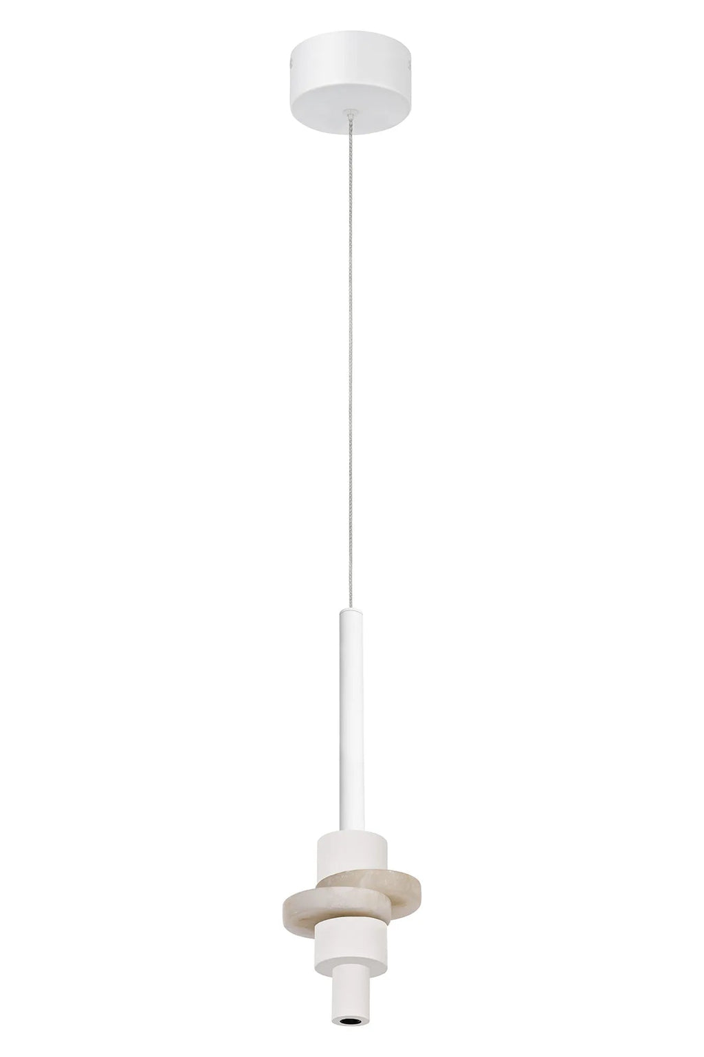 Luminosity Designs Ltd - Betty Modern Single Pendant, 7W LED, 3000K, 840lm, With Faux Alabaster Details - Luminosity Designs Ltd