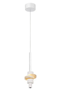Luminosity Designs Ltd - Betty Modern Single Pendant, 7W LED, 3000K, 840lm, With Faux Alabaster Details - Luminosity Designs Ltd