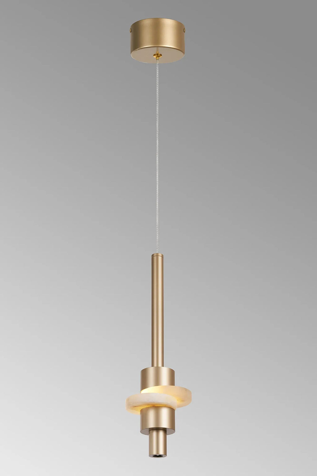 Luminosity Designs Ltd - Betty Modern Single Pendant, 7W LED, 3000K, 840lm, With Faux Alabaster Details - Luminosity Designs Ltd