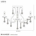 Diyas - Bianco Large Ceiling Chandelier - Luminosity Designs Ltd