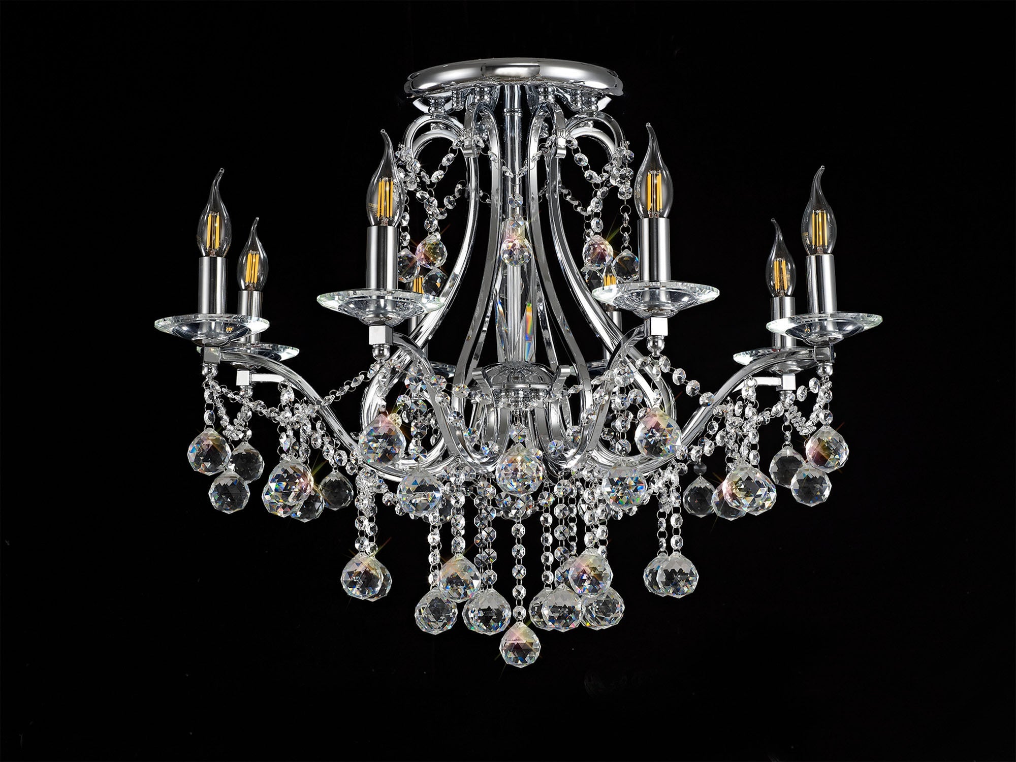 Diyas - Bianco Large Ceiling Chandelier - Luminosity Designs Ltd