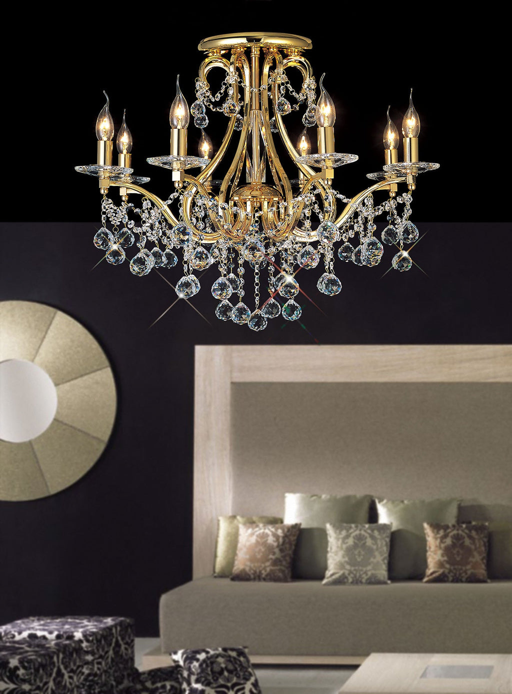 Diyas - Bianco Large Ceiling Chandelier - Luminosity Designs Ltd