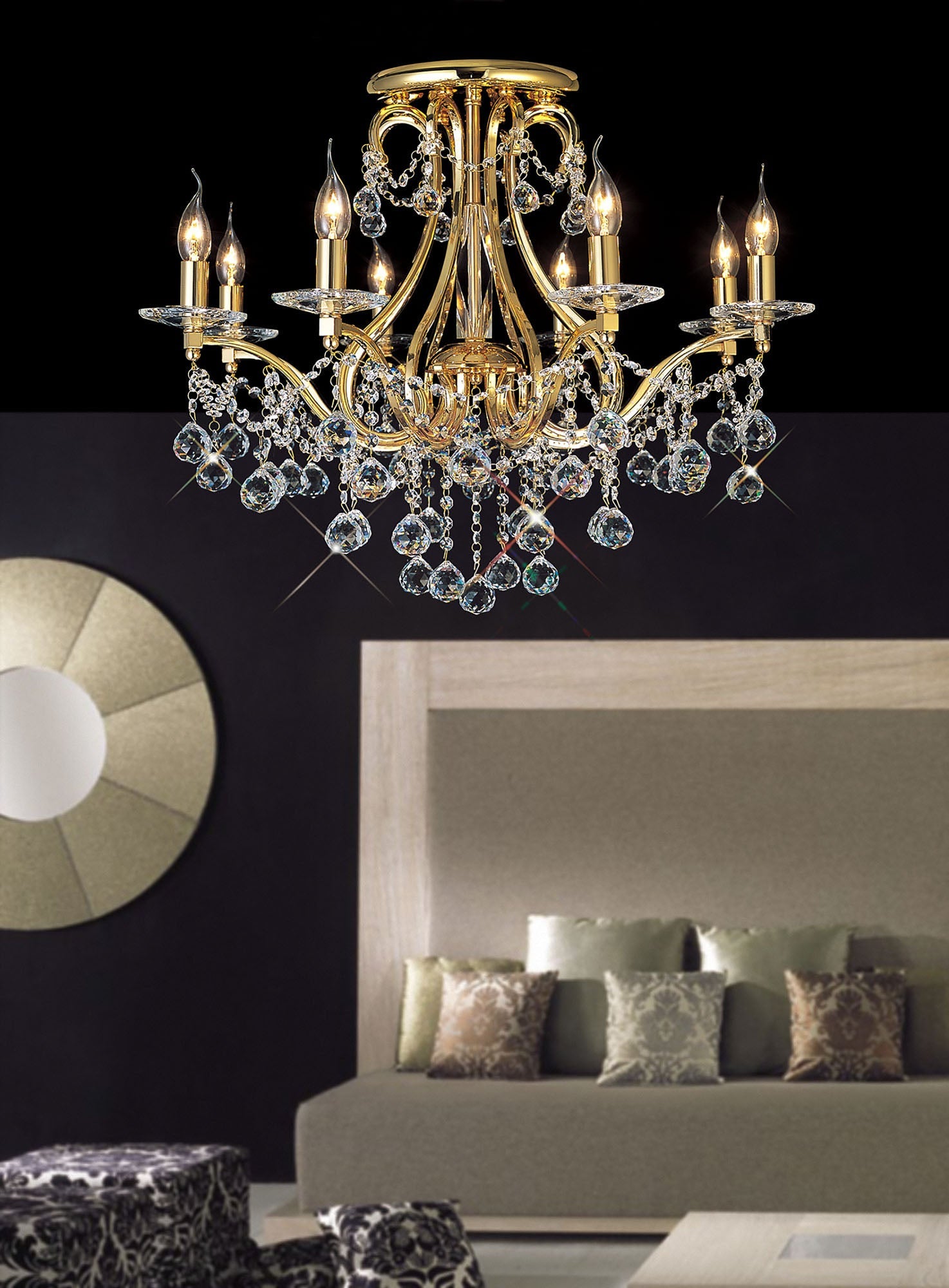 Diyas - Bianco Large Ceiling Chandelier - Luminosity Designs Ltd
