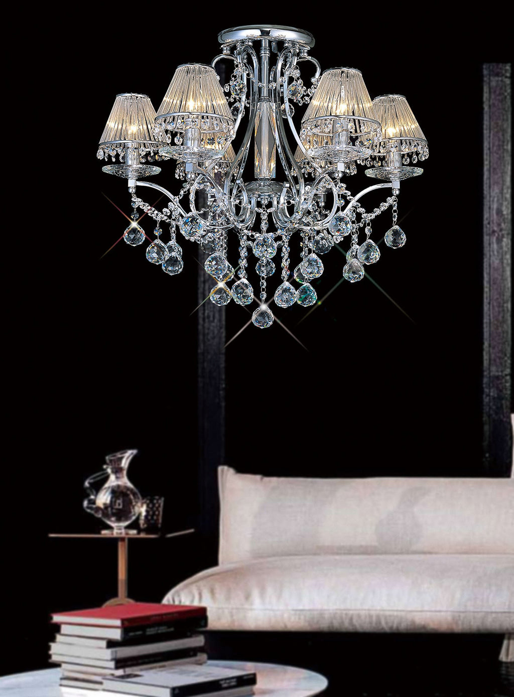 Diyas - Bianco Medium Ceiling Chandelier - Luminosity Designs Ltd