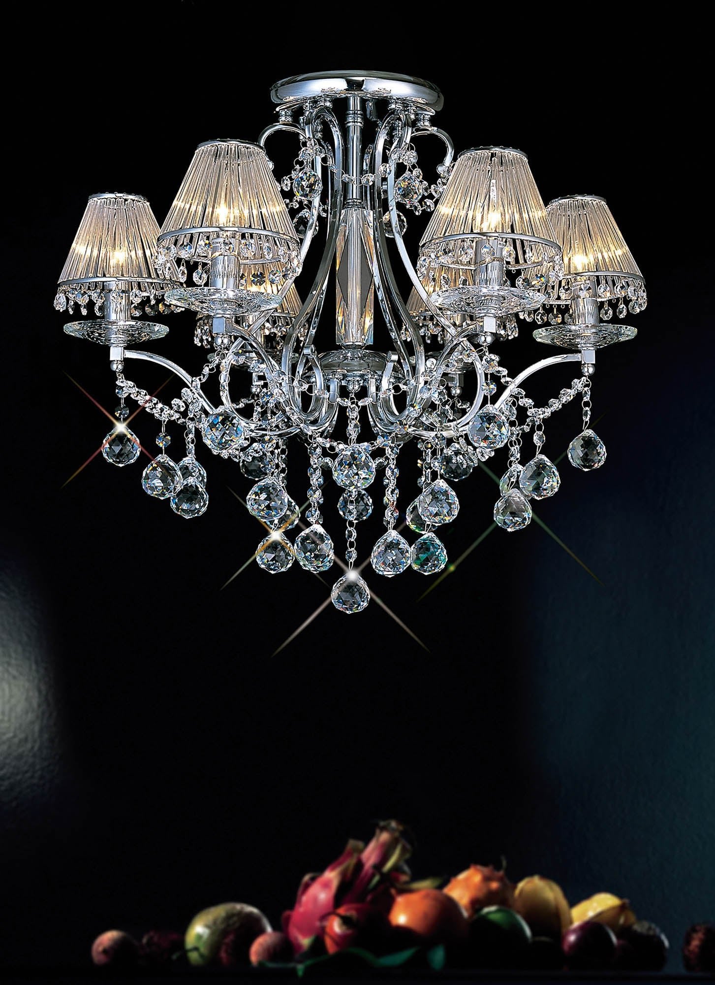 Diyas - Bianco Medium Ceiling Chandelier - Luminosity Designs Ltd