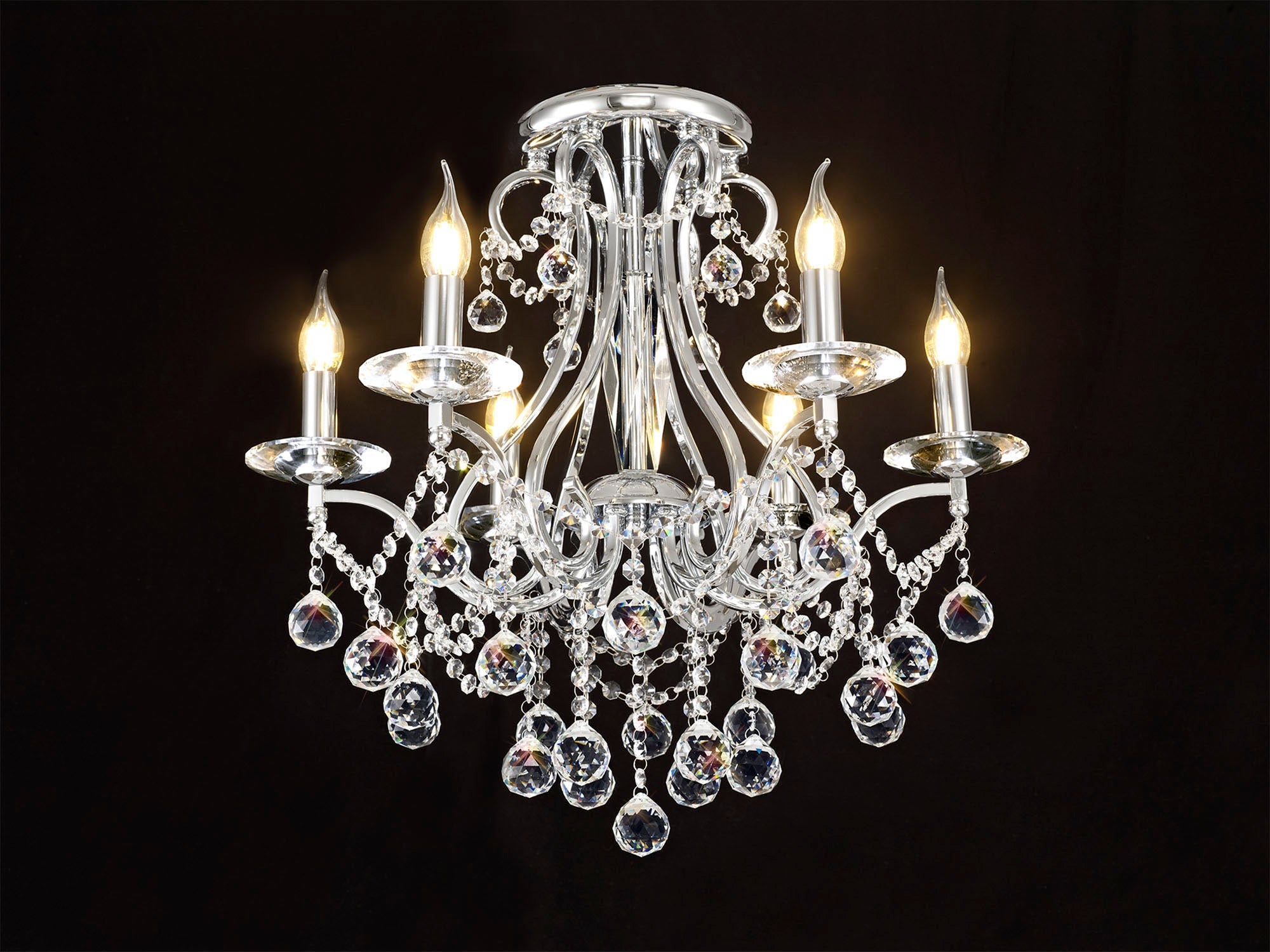 Diyas - Bianco Medium Ceiling Chandelier - Luminosity Designs Ltd