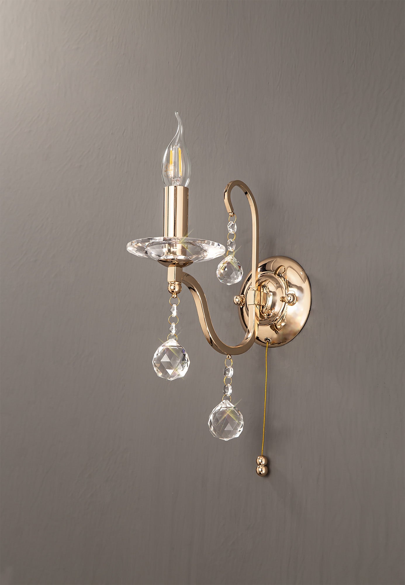 Diyas - Bianco Single Wall Light - Luminosity Designs Ltd