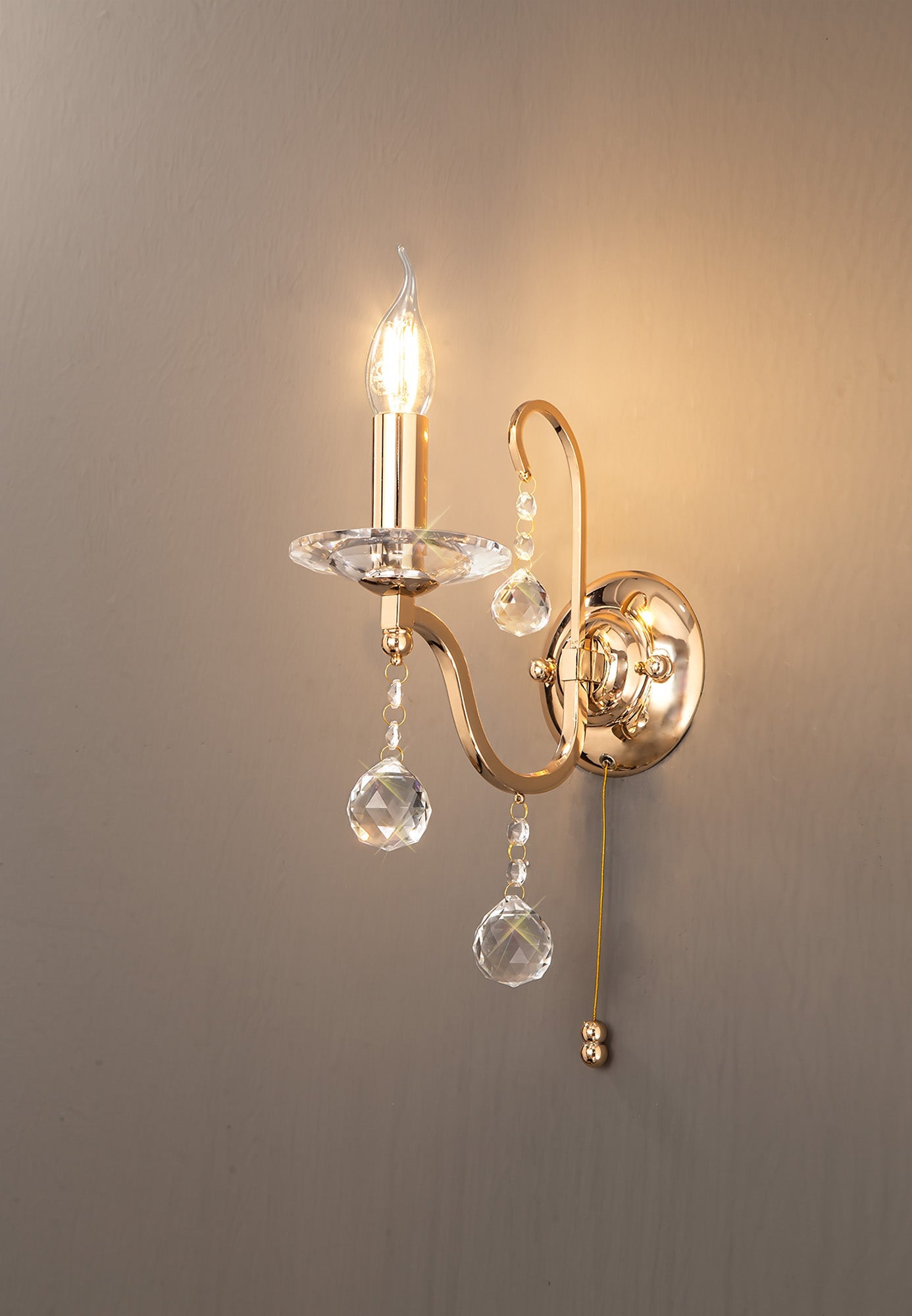 Diyas - Bianco Single Wall Light - Luminosity Designs Ltd