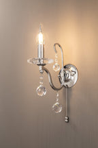Diyas - Bianco Single Wall Light - Luminosity Designs Ltd