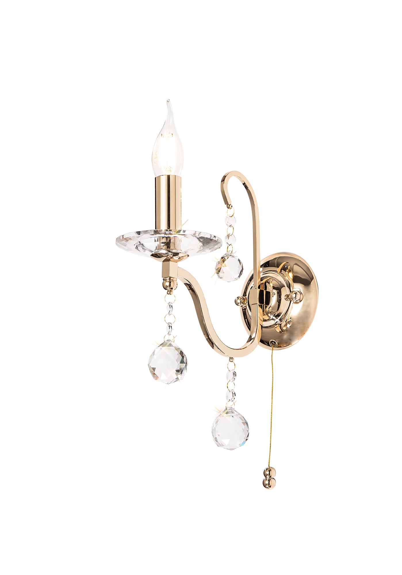 Diyas - Bianco Single Wall Light - Luminosity Designs Ltd
