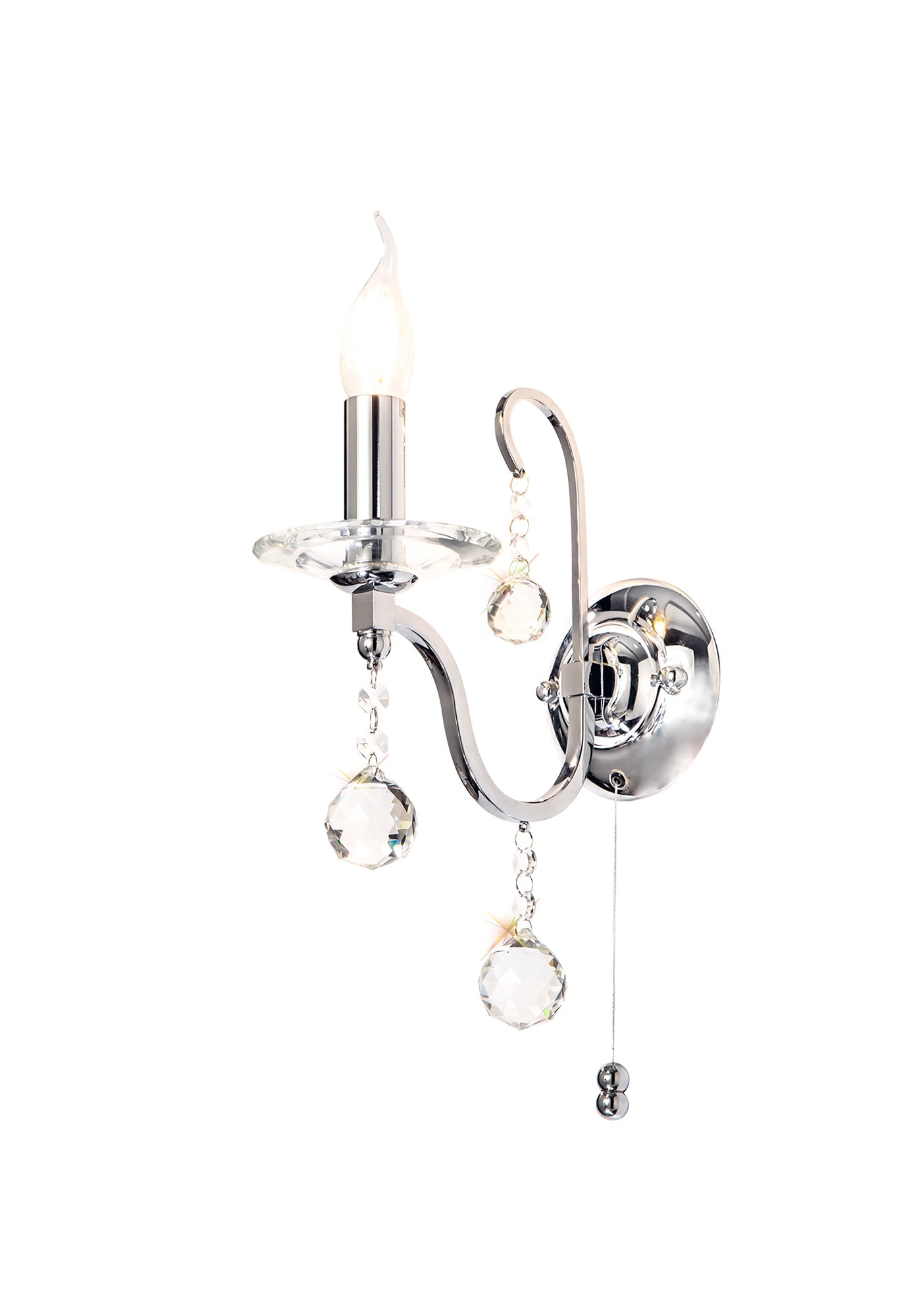 Diyas - Bianco Single Wall Light - Luminosity Designs Ltd