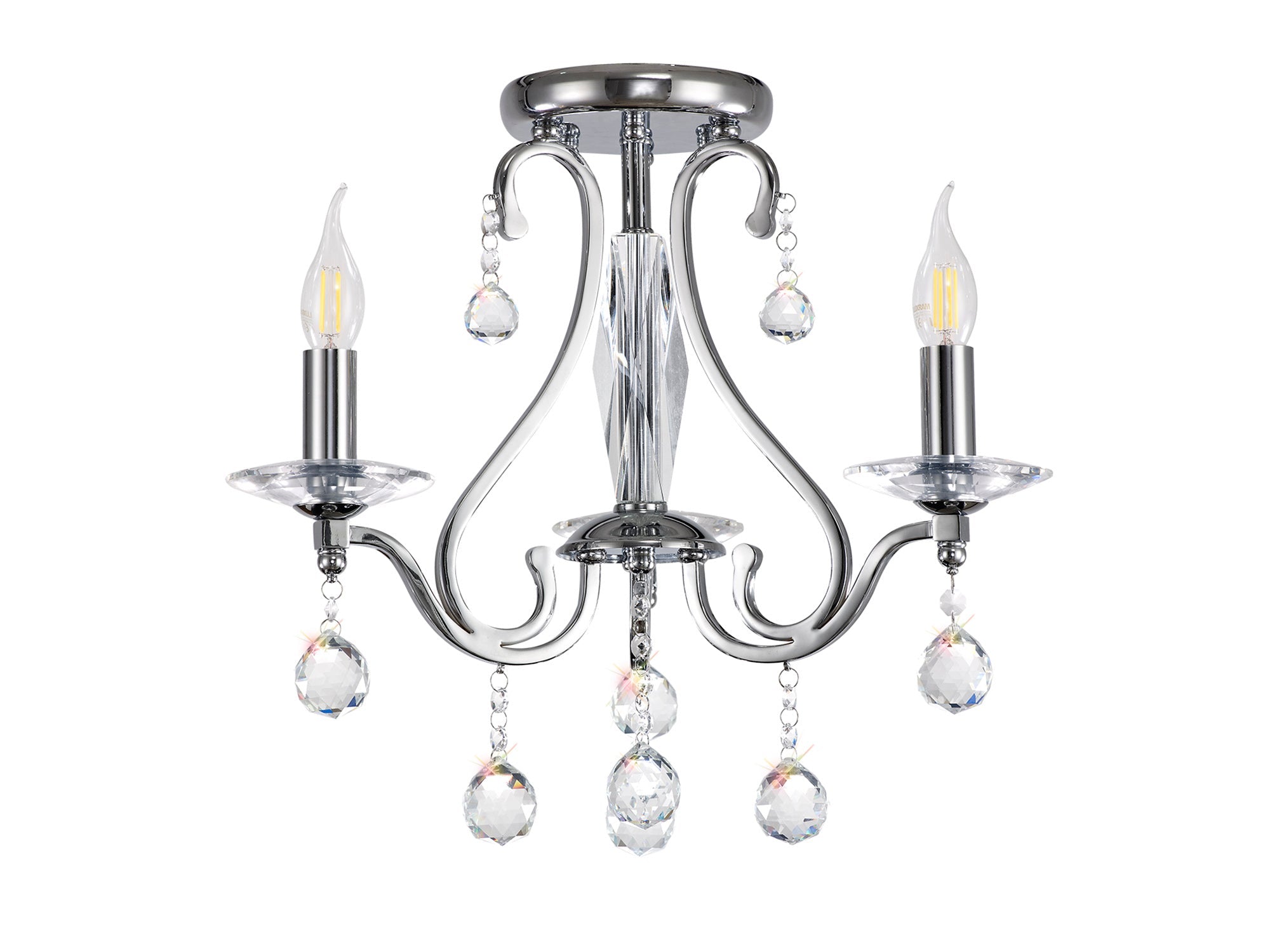 Diyas - Bianco Small Ceiling Chandelier - Luminosity Designs Ltd