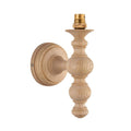 Endon - Bilbury Shaped Wood Traditional Style Wall Light. 1x B22 - Luminosity Designs Ltd