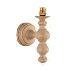 Endon - Bilbury Shaped Wood Traditional Style Wall Light. 1x B22 - Luminosity Designs Ltd