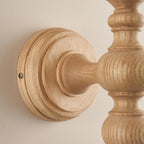 Endon - Bilbury Shaped Wood Traditional Style Wall Light. 1x B22 - Luminosity Designs Ltd