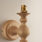 Endon - Bilbury Shaped Wood Traditional Style Wall Light. 1x B22 - Luminosity Designs Ltd