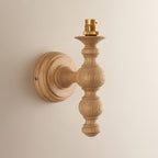 Endon - Bilbury Shaped Wood Traditional Style Wall Light. 1x B22 - Luminosity Designs Ltd
