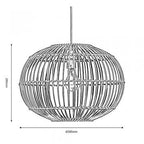 Oaks Lighting - Bishan Rattan Non Electric Pendant Shade - Luminosity Designs Ltd