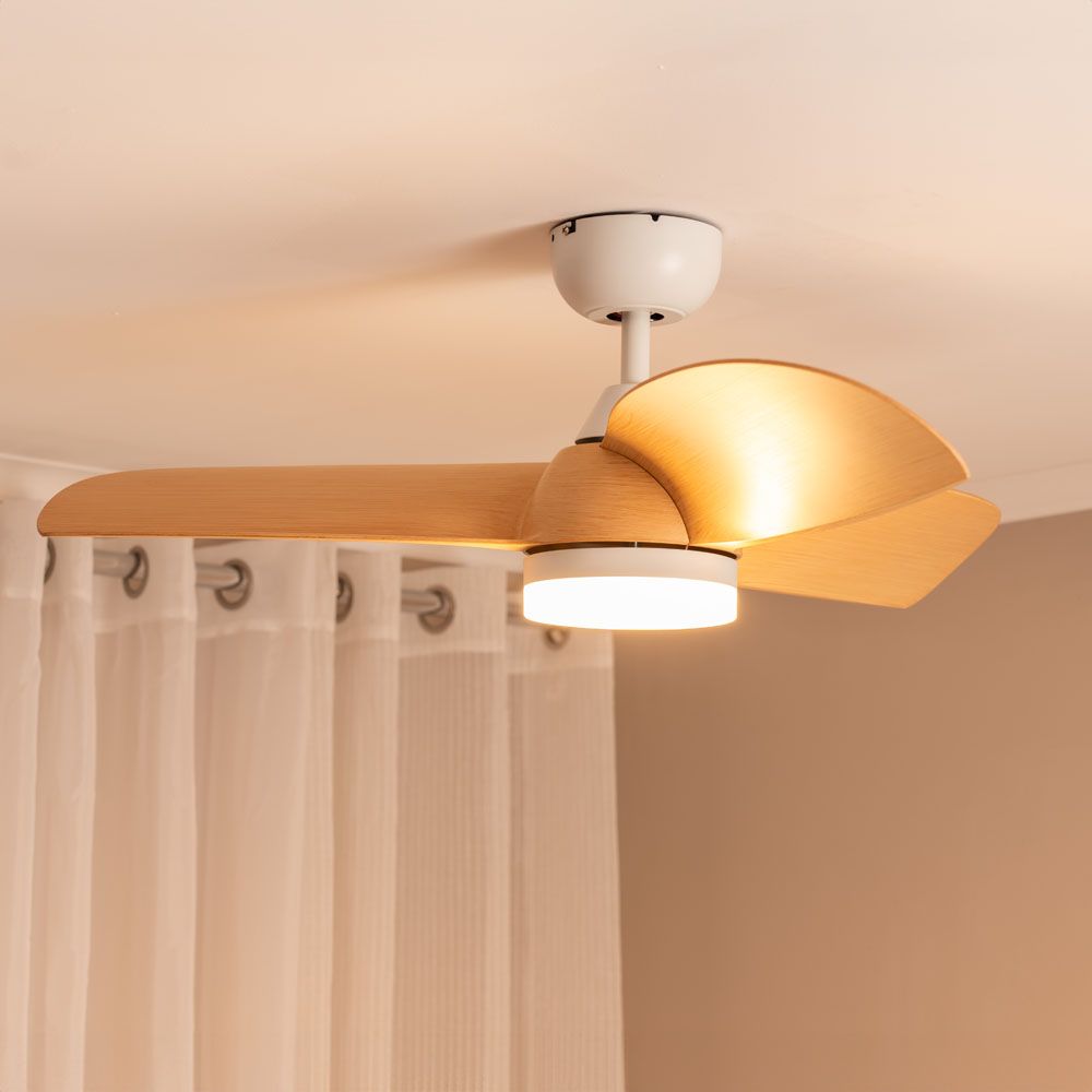 lse - Bladed 36 Inch Integrated LED Light Ceiling Fan with Remote Control - Luminosity Designs Ltd