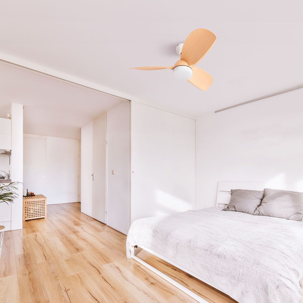 lse - Bladed 36 Inch Integrated LED Light Ceiling Fan with Remote Control - Luminosity Designs Ltd