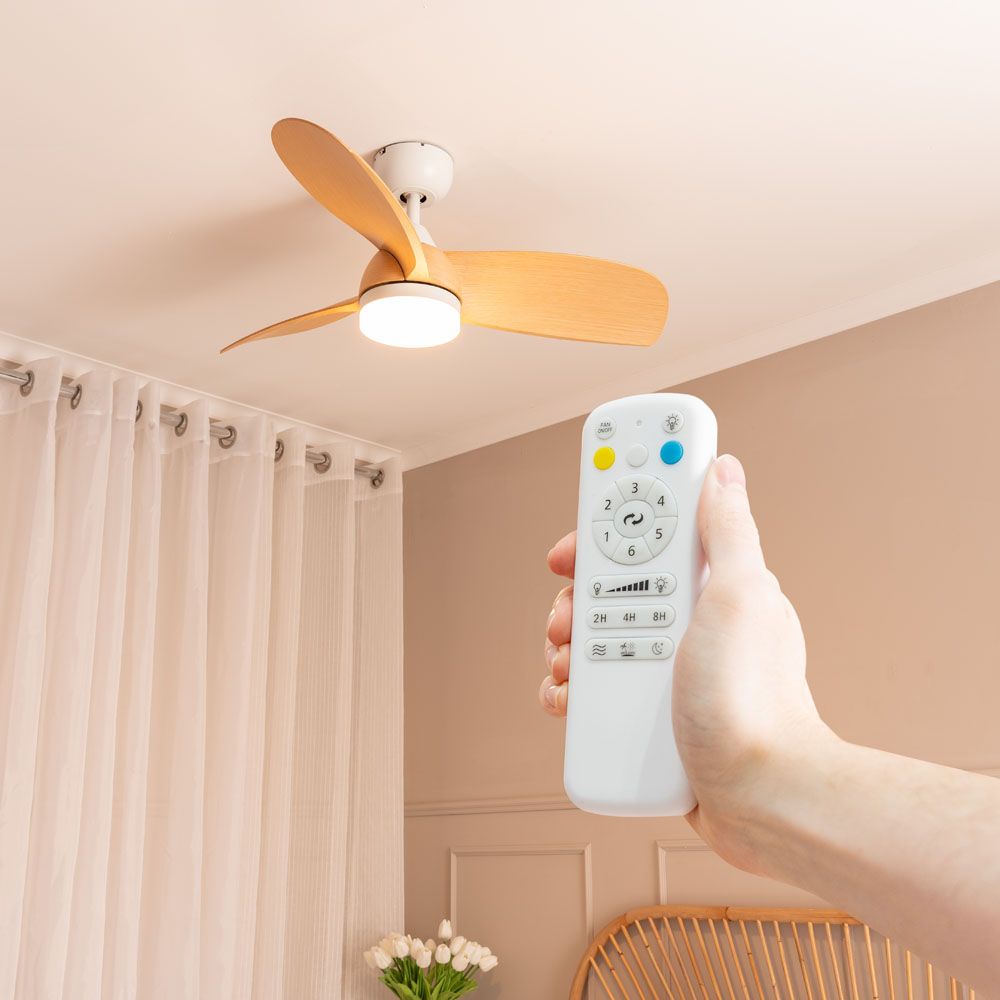 lse - Bladed 36 Inch Integrated LED Light Ceiling Fan with Remote Control - Luminosity Designs Ltd