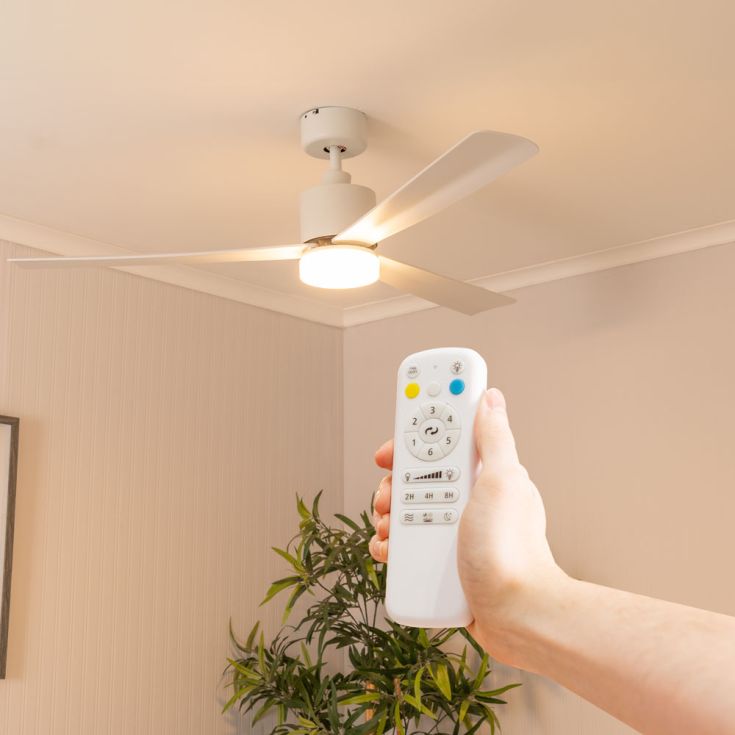 lse - Bladed 52 Inch Integrated LED Light Ceiling Fan with Remote Control - Luminosity Designs Ltd