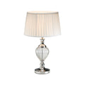 Oaks Lighting - Blaydon Glass Table Lamp With White Pleated Shade - Luminosity Designs Ltd